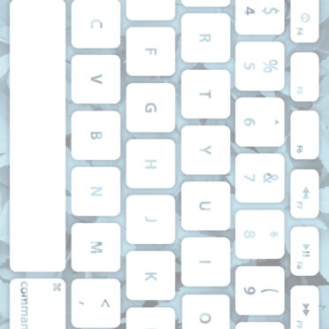 葉キーボード青白の iPhone7 壁紙