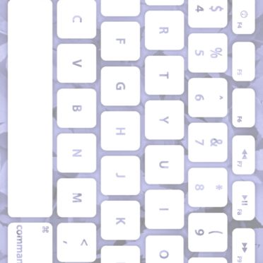 葉キーボード青紫白の iPhone7 壁紙