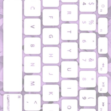 葉キーボード紫白の iPhone7 壁紙