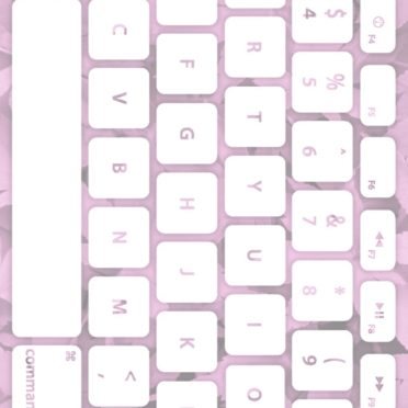 葉キーボード桃白の iPhone7 壁紙