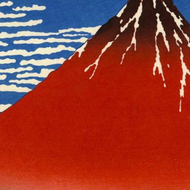 クール絵富士山の iPhone7 壁紙