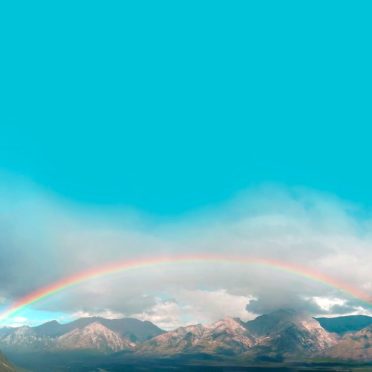 風景虹山空の iPhone7 壁紙