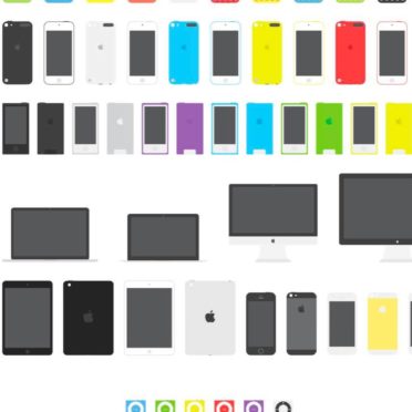 AppleMaciPodカラフルの iPhone7 壁紙