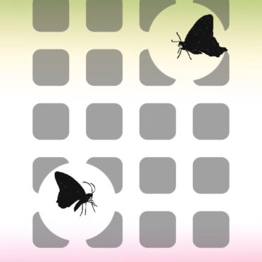 棚蝶緑赤の iPhone7 壁紙