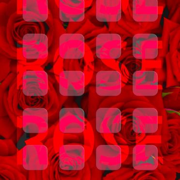バラ赤棚ローズ3の iPhone7 壁紙