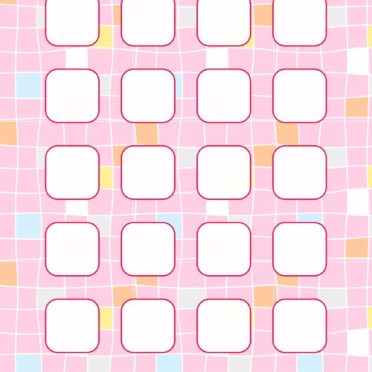 模様桃カラフル棚女子向けの iPhone7 壁紙