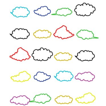 棚雲カラフルシンプルの iPhone7 壁紙
