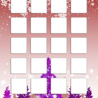 棚冬雪木赤紫可愛い女子向けの iPhone7 壁紙