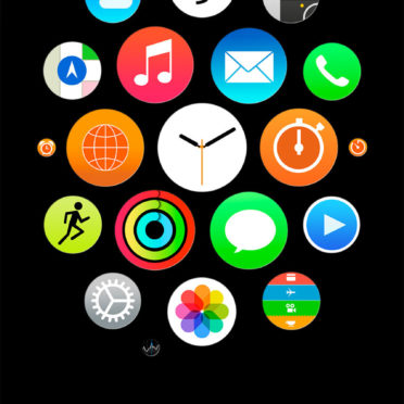 Apple Watch風黒の iPhone7 壁紙