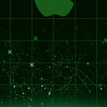 Appleロゴ棚クール緑宇宙の iPhone7 壁紙