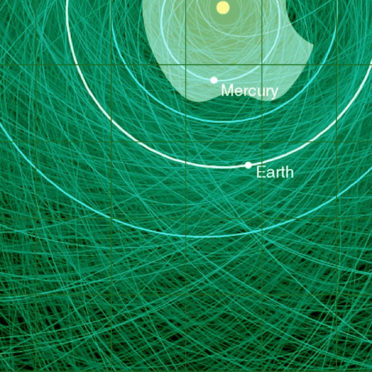 Appleロゴ棚クール緑太陽系の iPhone7 壁紙