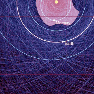 Appleロゴ棚クール赤紫太陽系の iPhone7 壁紙