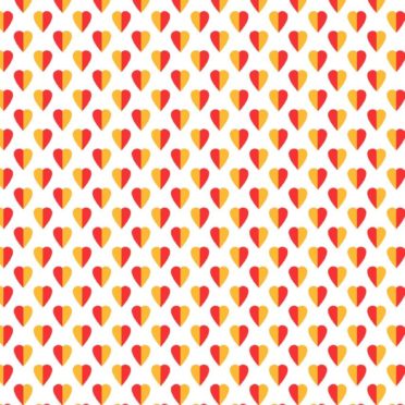 模様ハート赤橙白女子向けの iPhone7 壁紙