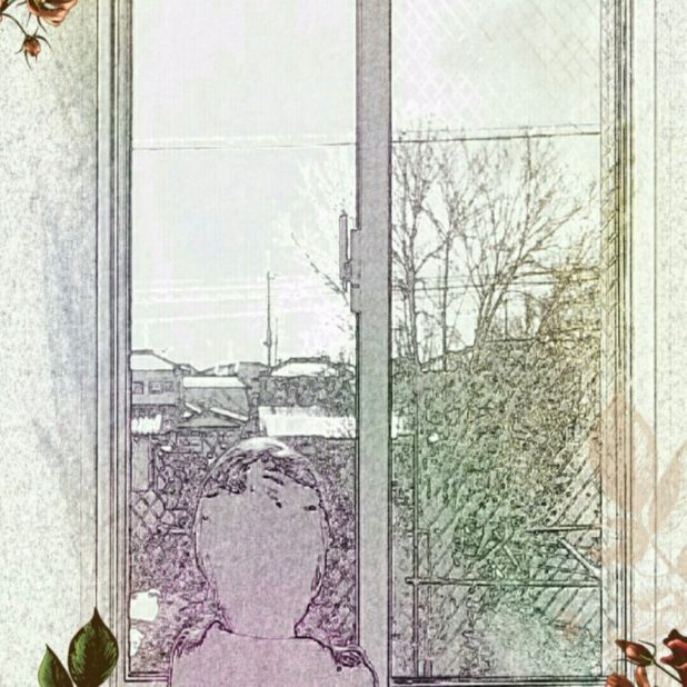 窓辺　花　壁紙の iPhone7 Plus 壁紙
