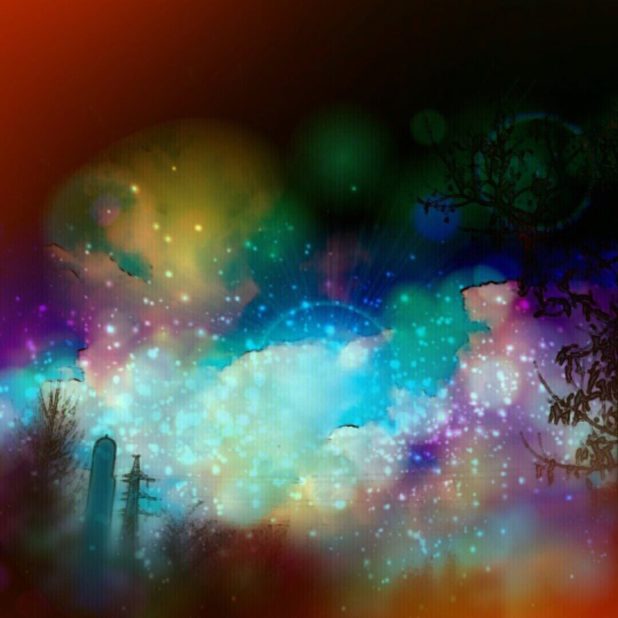 幻想的　夜景　壁紙の iPhone7 Plus 壁紙