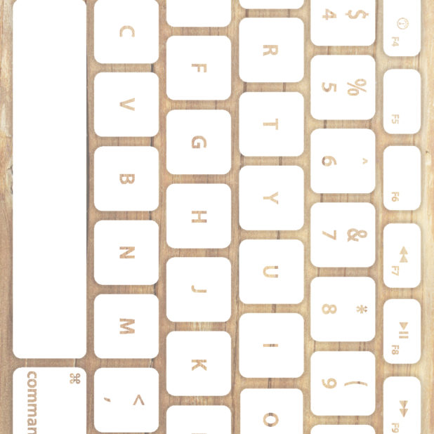 木目キーボード黄白の iPhone7 Plus 壁紙
