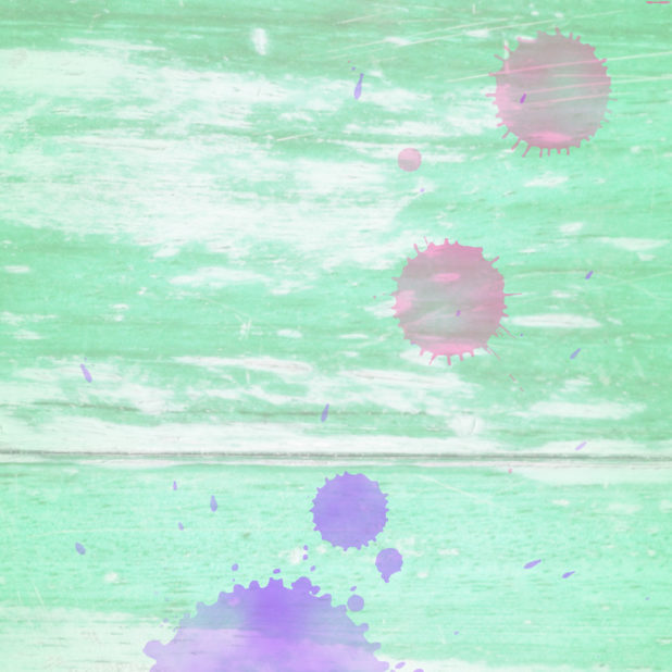 木目水滴緑赤の iPhone7 Plus 壁紙