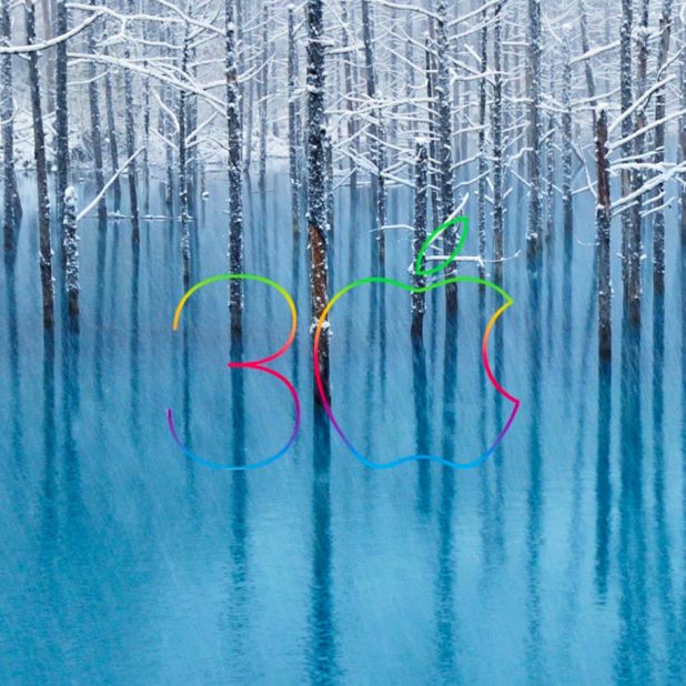 apple風景湖雪の iPhone7 Plus 壁紙