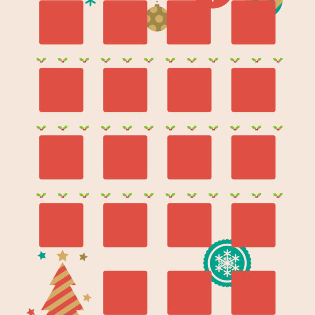 棚クリスマス赤桃の iPhone7 Plus 壁紙