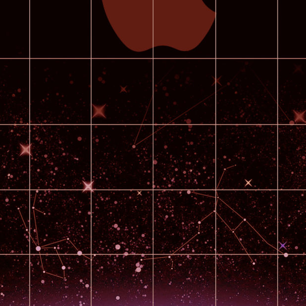 Appleロゴ棚クール赤宇宙の iPhone7 Plus 壁紙