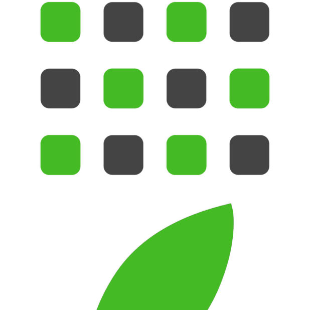 Appleロゴ棚白黒緑の iPhone7 Plus 壁紙