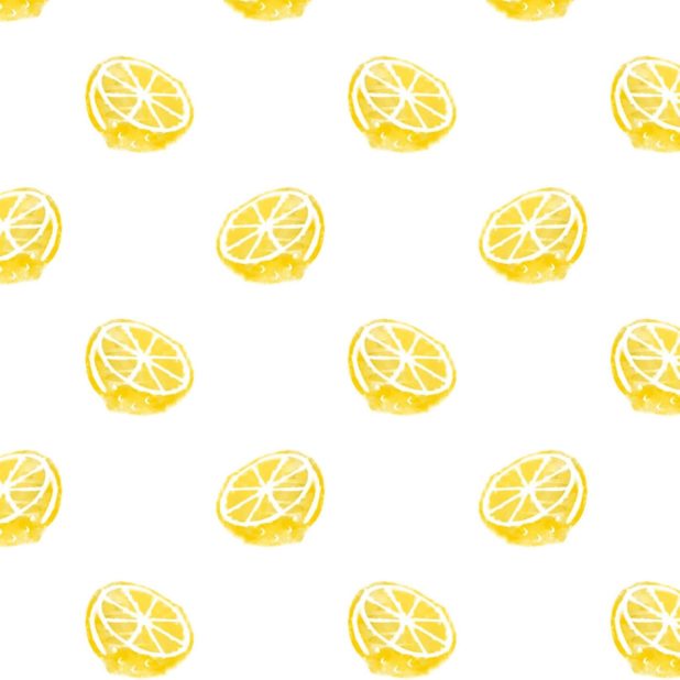 模様イラストフルーツレモン黄色女子向けの iPhone7 Plus 壁紙