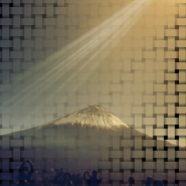 富士山 メッシュの iPhone8 壁紙