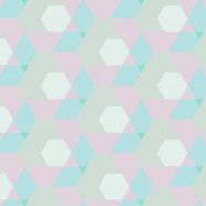 幾何学模様青桃の iPhone8 壁紙