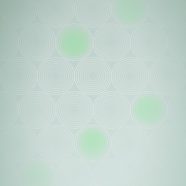 模様グラデーション丸緑の iPhone8 壁紙