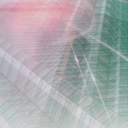 グラデーション建物赤の iPhone8 壁紙