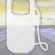 風景道路黄の iPhone8 壁紙