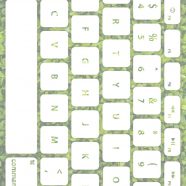 葉キーボード黄緑白の iPhone8 壁紙