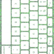 葉キーボード緑白の iPhone8 壁紙