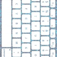 葉キーボード青白の iPhone8 壁紙