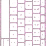 葉キーボード桃白の iPhone8 壁紙