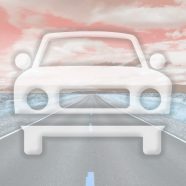 風景車道路橙の iPhone8 壁紙