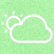 太陽雲天気緑の iPhone8 壁紙