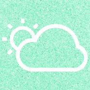 太陽雲天気青緑の iPhone8 壁紙