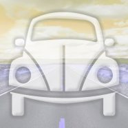 風景車道路黄の iPhone8 壁紙