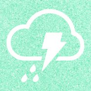 曇雨雷青緑の iPhone8 壁紙