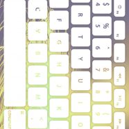 キーボード黄緑白の iPhone8 壁紙