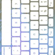 キーボード青紫白の iPhone8 壁紙