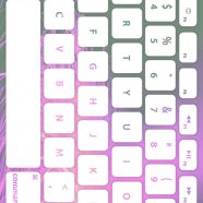キーボード桃白の iPhone8 壁紙