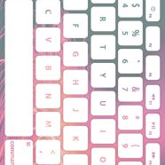 キーボード赤白の iPhone8 壁紙