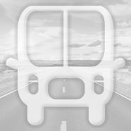 風景道路バス灰の iPhone8 壁紙