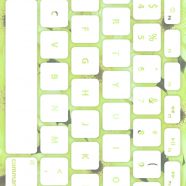 花キーボード黄緑白の iPhone8 壁紙