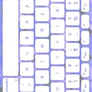 花キーボード青紫白の iPhone8 壁紙