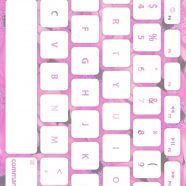 花キーボード桃白の iPhone8 壁紙