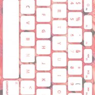 花キーボード赤白の iPhone8 壁紙