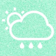 太陽晴曇雨青緑の iPhone8 壁紙
